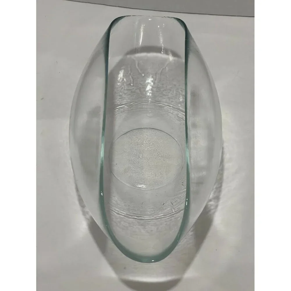 STEUBEN ART GLASS‎ MODERN BENT FOLDED CURVED OBLONG BOWL 12.5 INCH LONG